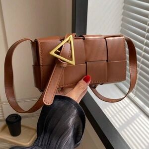 NEW‼️Brown PU Leather Crossbody Bag